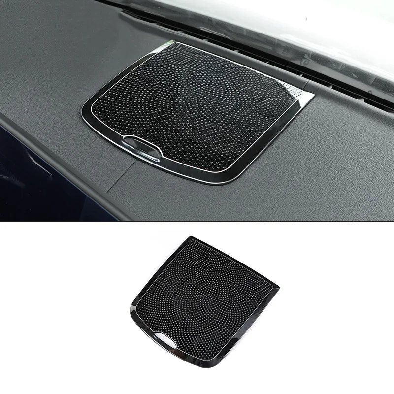 

Black Stainless Car Center Dashboard Speaker Cover Trim Speakers Stereo Decorate Covers For BMW X3 X4 G01 G02 18-21
