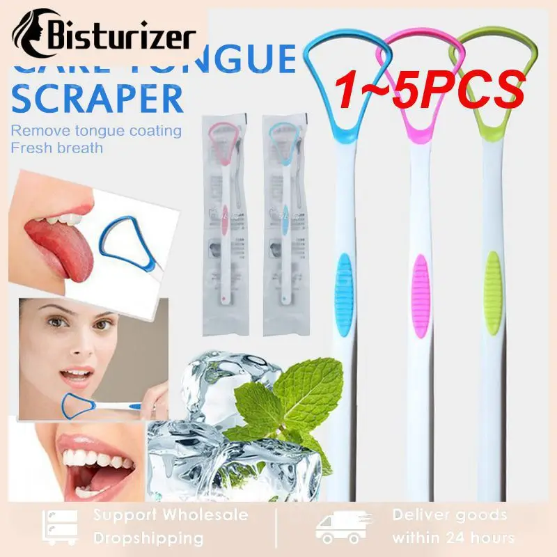 

1~5PCS Stainless Steel Tongue Scarper cleaners for oral hygiene gratte langue tounge Scrapper Toothbrush Tongue Scraper Cleaning