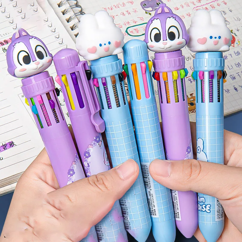 

Kawaii Rollerball Rabbit Cartoon Silicone 10 Colors Chunky Ballpoint Pen School Office Supply Gift Stationery Papelaria Escolar