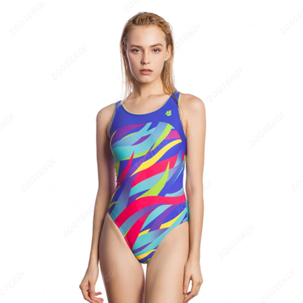Madwave Women Sexy Swimsuit Pool Sports Practice Competition Swimwear Diving Surfing Triathlon Training Fitness Swimming