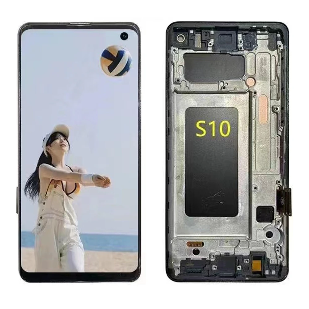 100%Tested Incell S10 LCD For SAMSUNG Galaxy S10 Plus Display G975 G975F/DS Touch Screen S10 G973F/DS G973 Digitizer Assembly