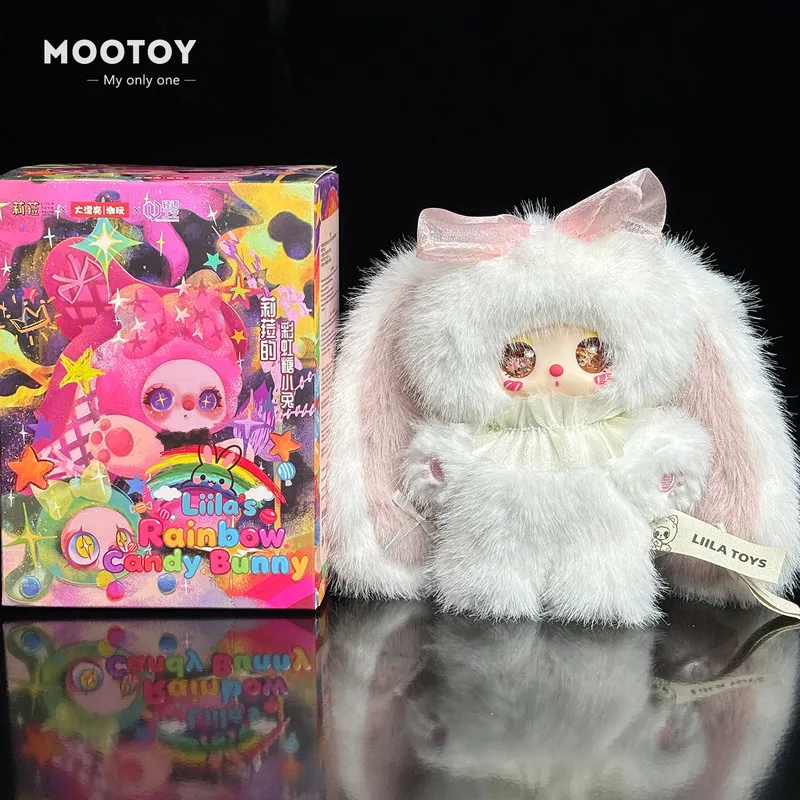 Фото Оригинальная виниловая кукла Liila из серии Rainbow Candy Bunny, коллекционная фигурка в закрытой упаковке, подвеска, украшение для сумки, настольный декор, игрушки, подарки №1