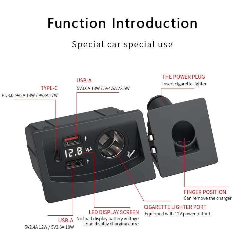 Автомобильное зарядное устройство для Audi A4 B8 A5 Allroad S4 RS4 Q5 SQ5 S5 RS5 USB Быстрая зарядка