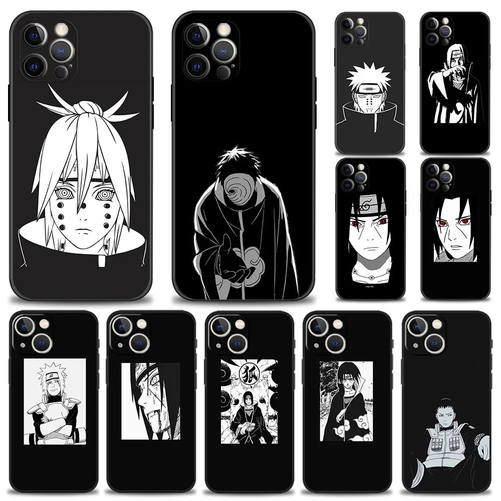

Silicon Cover for iPhone 13 12 11 Pro Max XR X XS 8 7 6 6S Plus 13mini SE 5 5S Case Phone Funda Naruto Aesthetic Itachi Uchiha