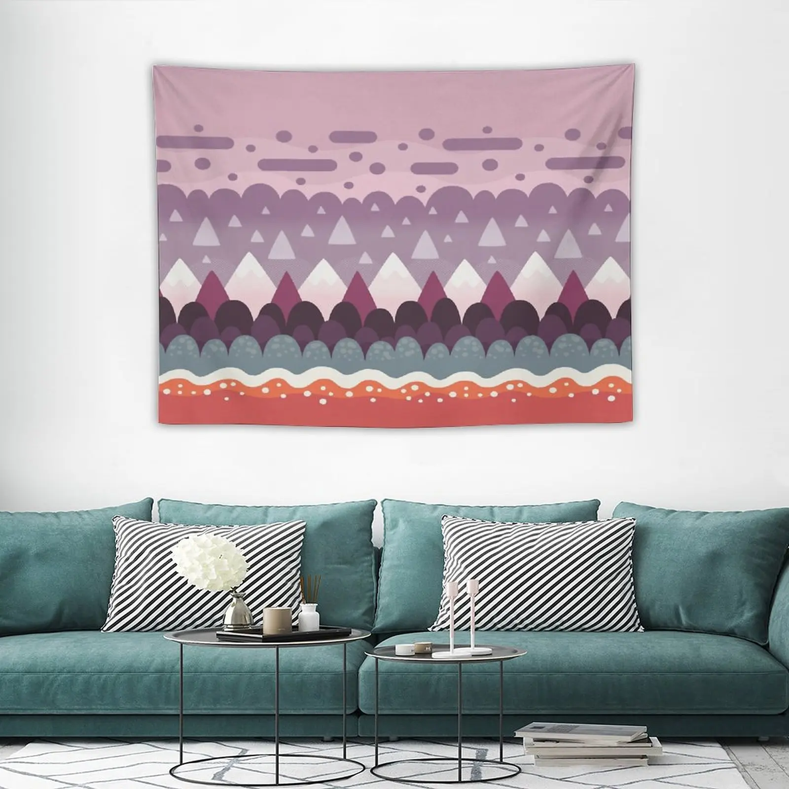

Tarot Abstract Pattern - Mountains & Lava Tapestry Christmas Decoration Wall Tapestry Room Decoration Aesthetic Hippie Room