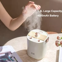 1200ml usb air humidifier double spray large capacity 4000mah battery portable aromatherapy diffuser ultrasonic cool mist maker