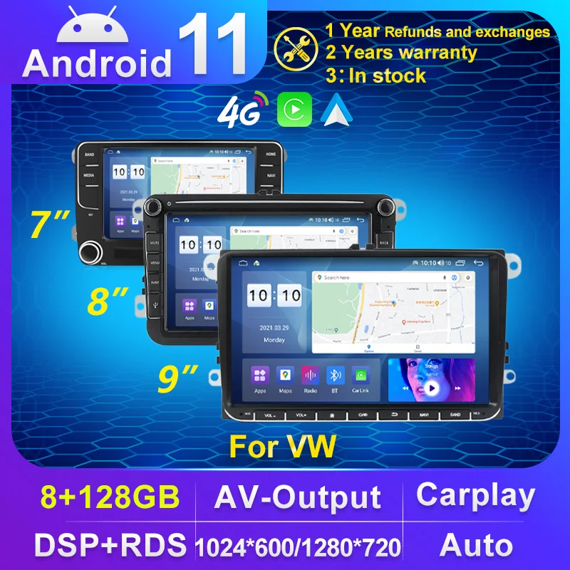 

MEKEDE 7862S 8-ядерный Android 11 Carplay GPS-навигация для универсального Volkswagen VW golf B6 B7 Passat Polo автомобильное радио 8 + 128G без dvd