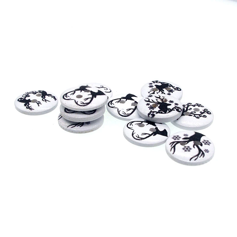 

Пуговицы деревянные для рукоделия, с 2 отверстиями, 15 мм, 50 шт.