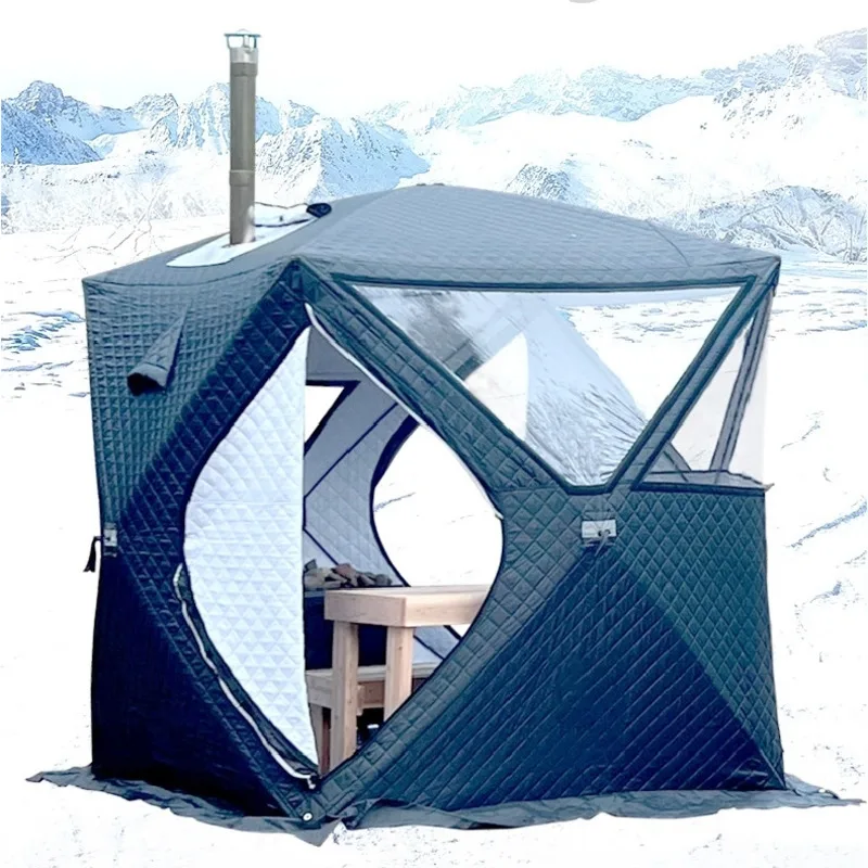 Палатка для зимней подледной рыбалки с дымовым домкратом
