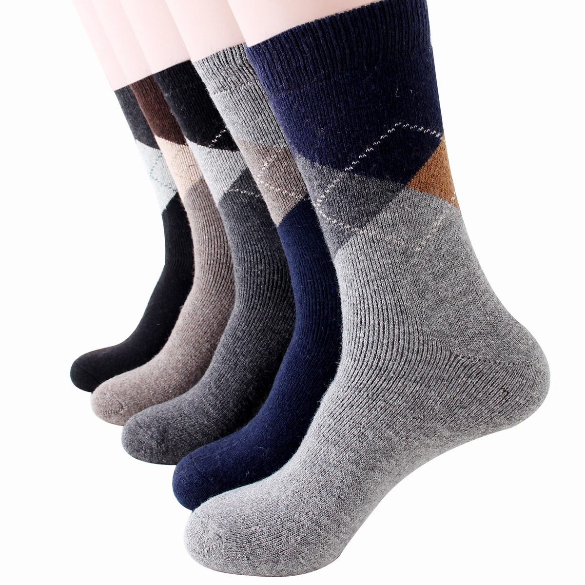 

Зимние мужские носки утолщенные теплые шерстяные носки высококачественные Удлиненные носки Прочные эластичные большие удобные мужские носки 3 пары