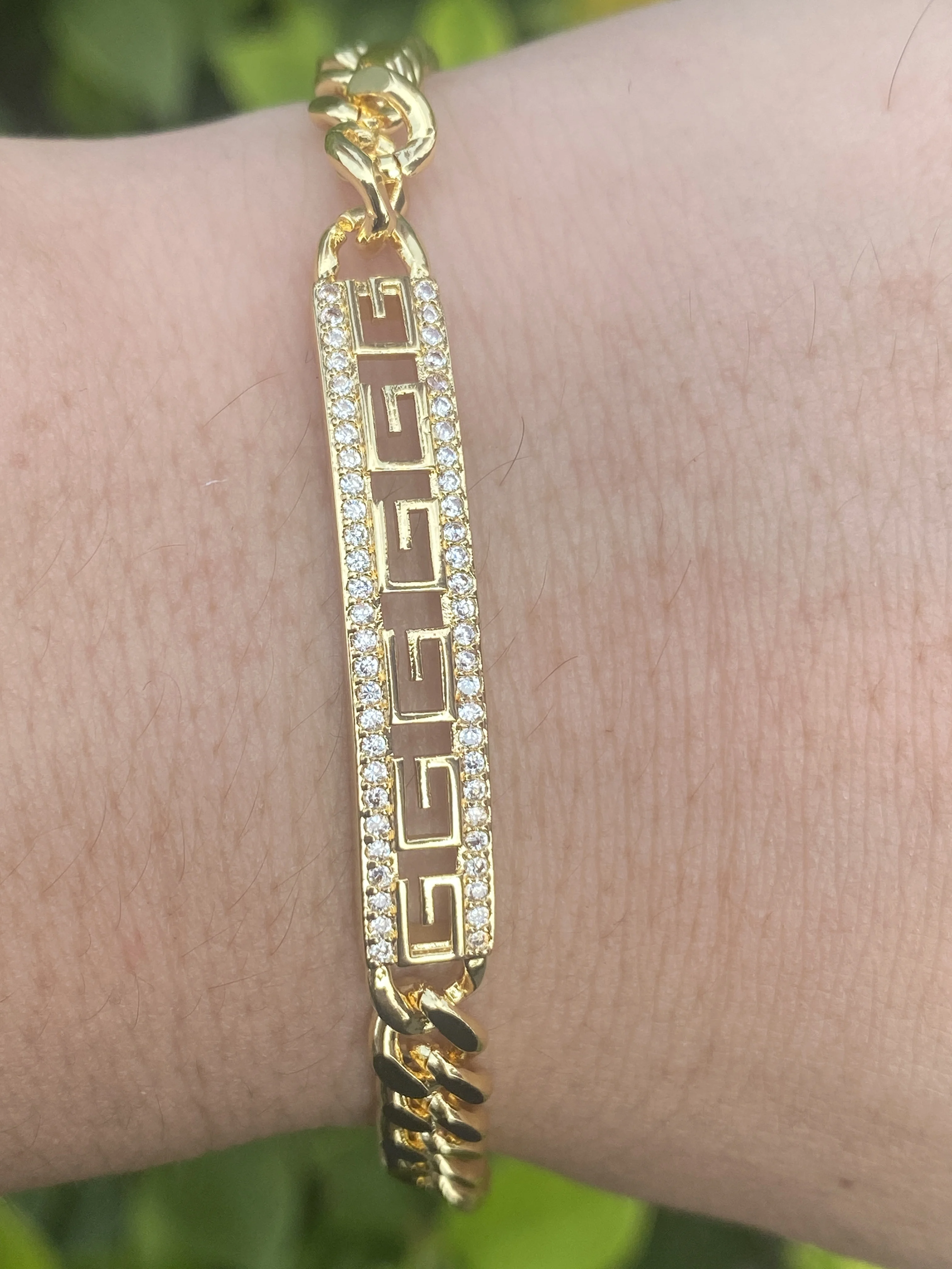 

New Arrived Gold Plated Cuban Link Chain Bracelet Bangle for Men Women