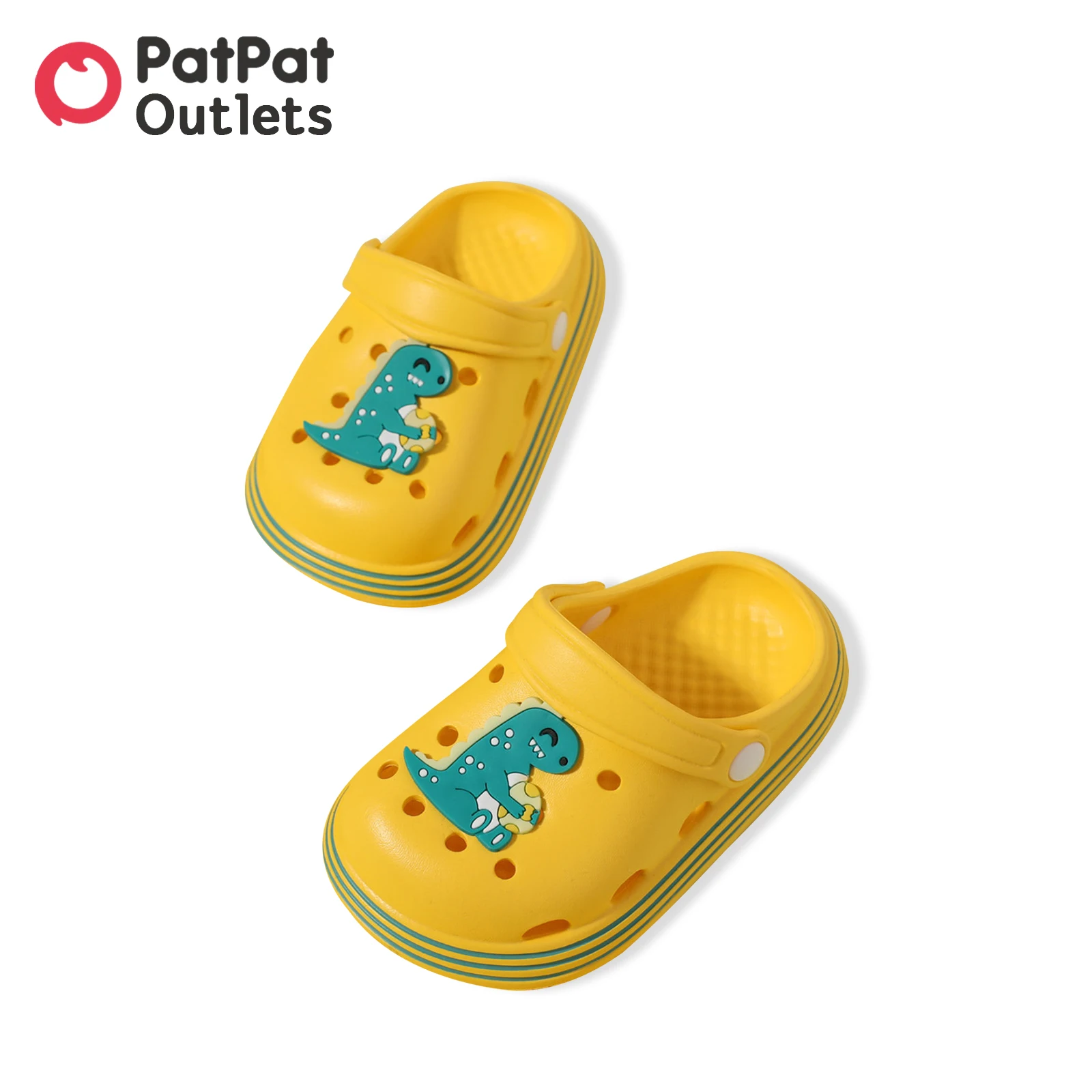 

PatPat Summer Beach Sandals Shoes for Kids Girl Toddler Child Cute Dinosaur Graphic Vented Clogs Heel Shoe