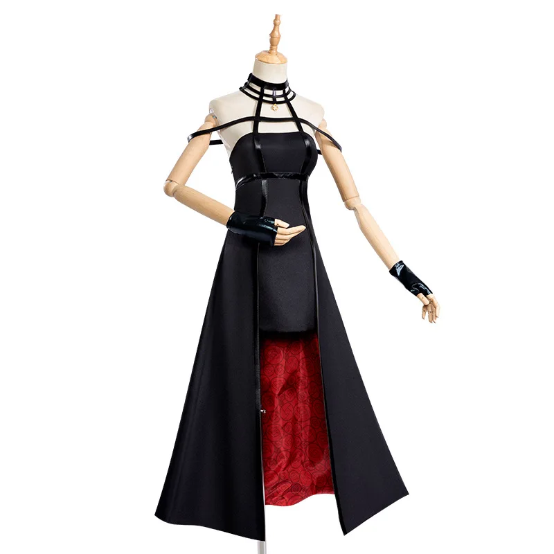 Костюм шпионской семьи Икс из аниме косплей костюм фальшивщика черное платье
