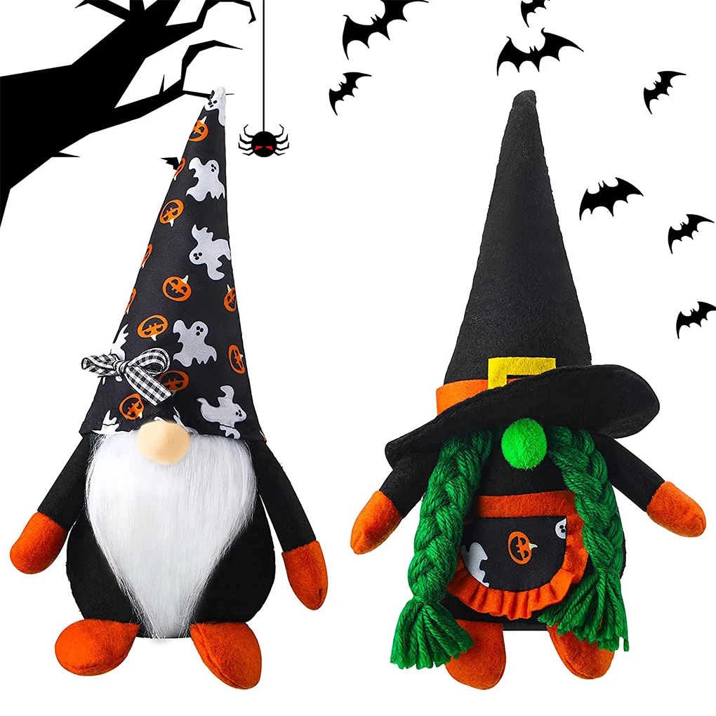 

Новинка 2021, длинные ножки на Хэллоуин с метлой, карликовая кукла, креативная кукла без лица, украшение для дома, настольные украшения, подаро...