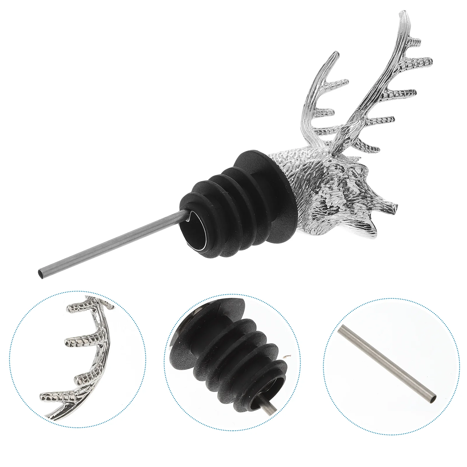 

Pourer Bottle Spout Aerator Pourers Animal Stoppers Spouts Pour Cork Oil Caps Stopper Champagne Gold Saver Deer Christmas Cap