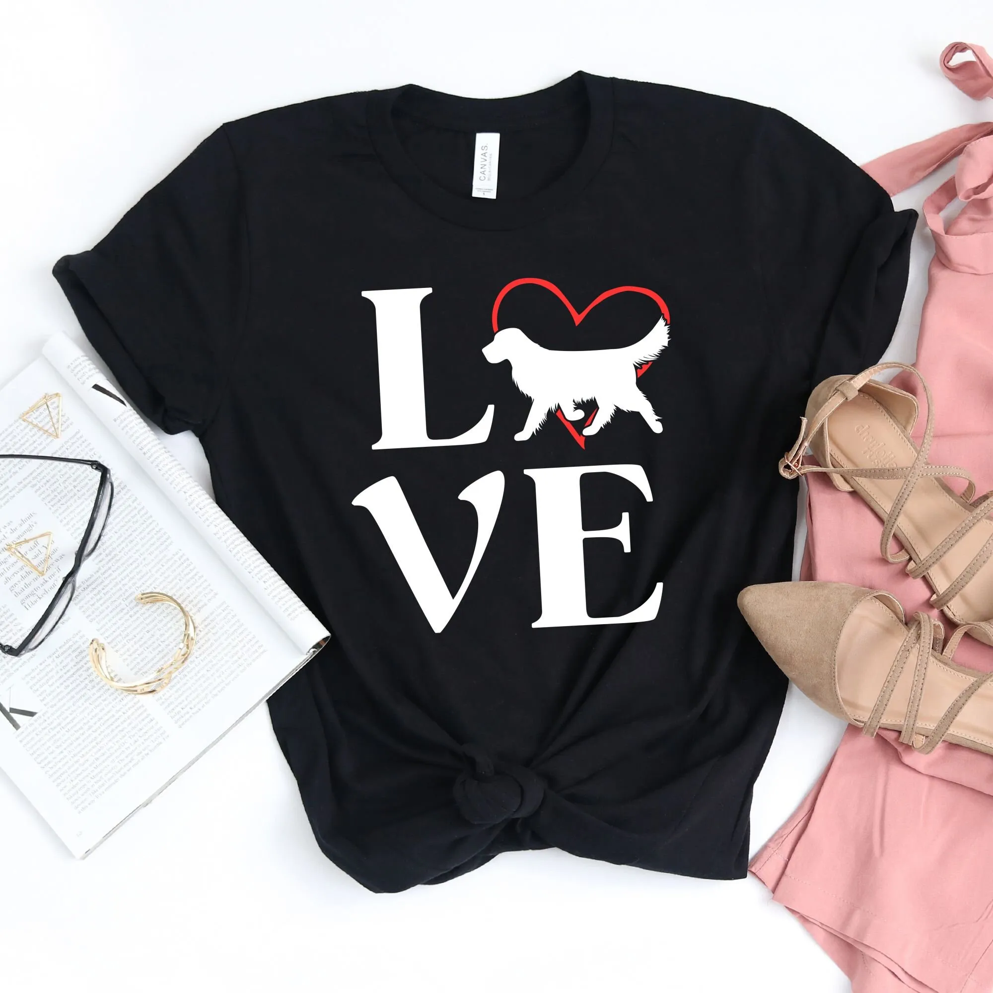 Футболка LOVE Golden Retrievers Retriever Dog Owner s Mom White