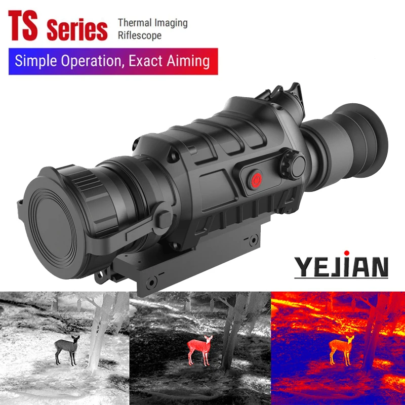 

YEJIAN Thermal Imaging Rifle Sight Scope 400X300 Pixel 7 Palettes 10 Reticle Estimate Ranging Infrared Thermal Scope for Hunting