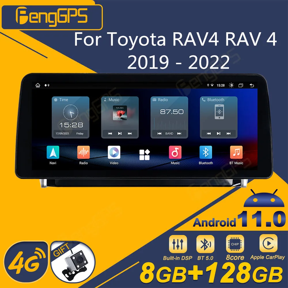 

For Toyota RAV4 RAV 4 2019 - 2022 Android Car Radio 2Din Stereo Receiver Autoradio Multimedia Player GPS Navi Head Unit Screen