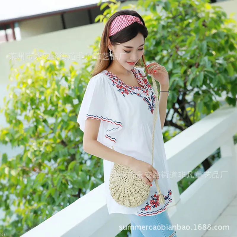 2021 Милая новая бумажная веревка с кисточками соломенная плетеная Сумка Женский