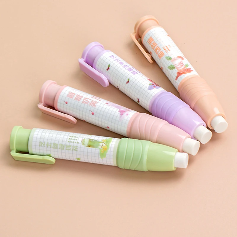 

pressing cartoon pencil eraser Pen type cute eraser Replaceable rubber core School student rubber eraser kid gifts office eraser
