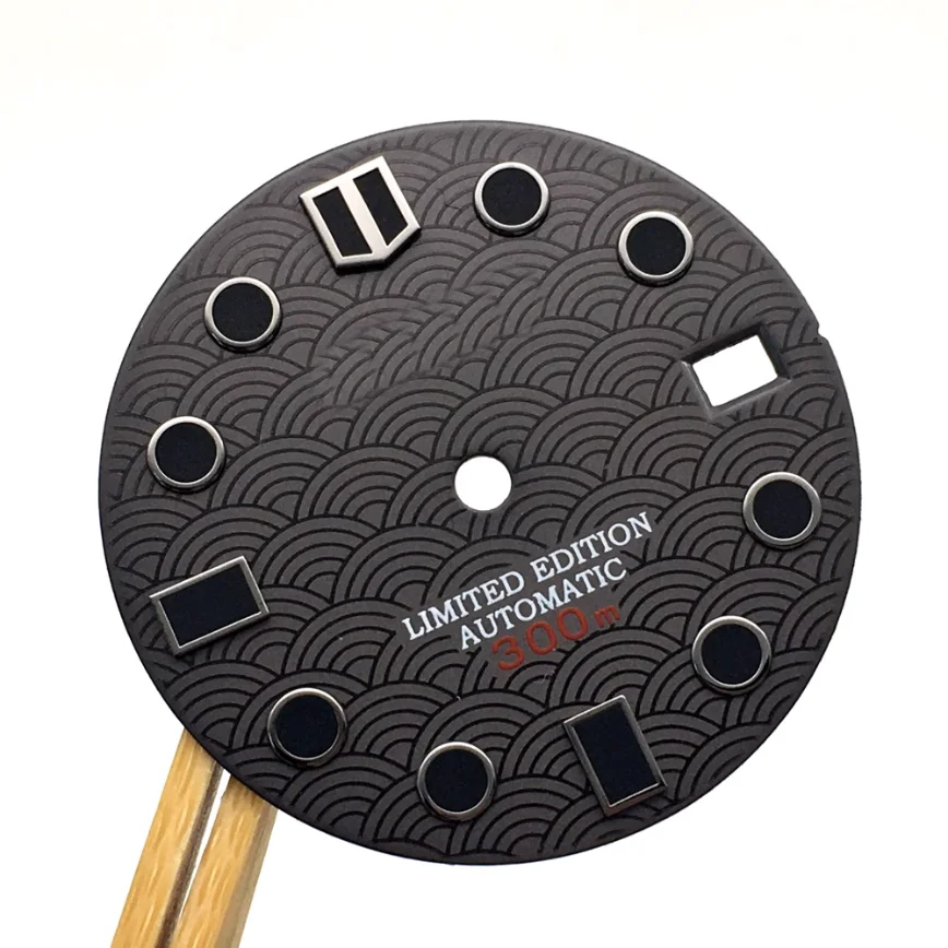 NH35 28.5MM Watch Dial Black Date Window Dial for NH35 Movement Watch Accessories Dial