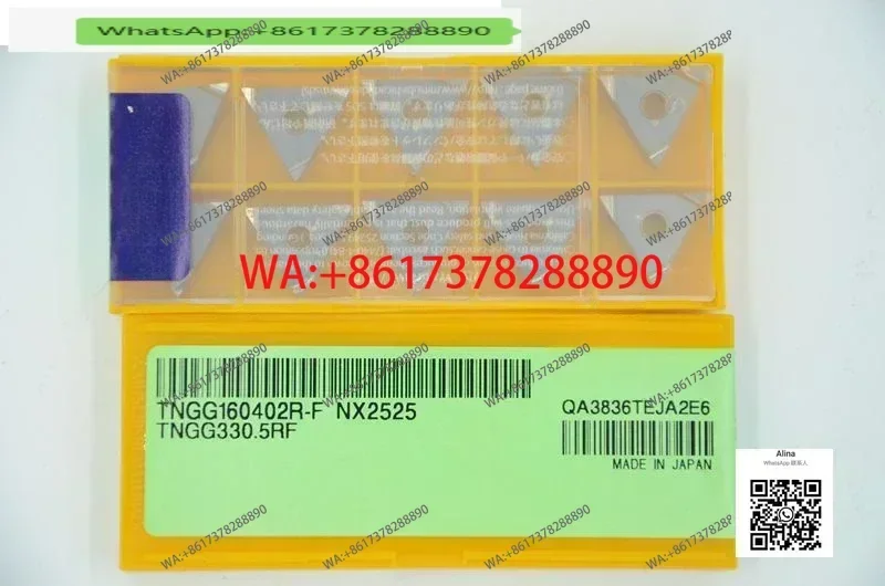 10 шт. Оригинальные японские прецизионные токарные пластины TNGG160402R-F NX2525 с углом R0.2 для обработки стали (art.: 3920da005f260) - 3920da005f260