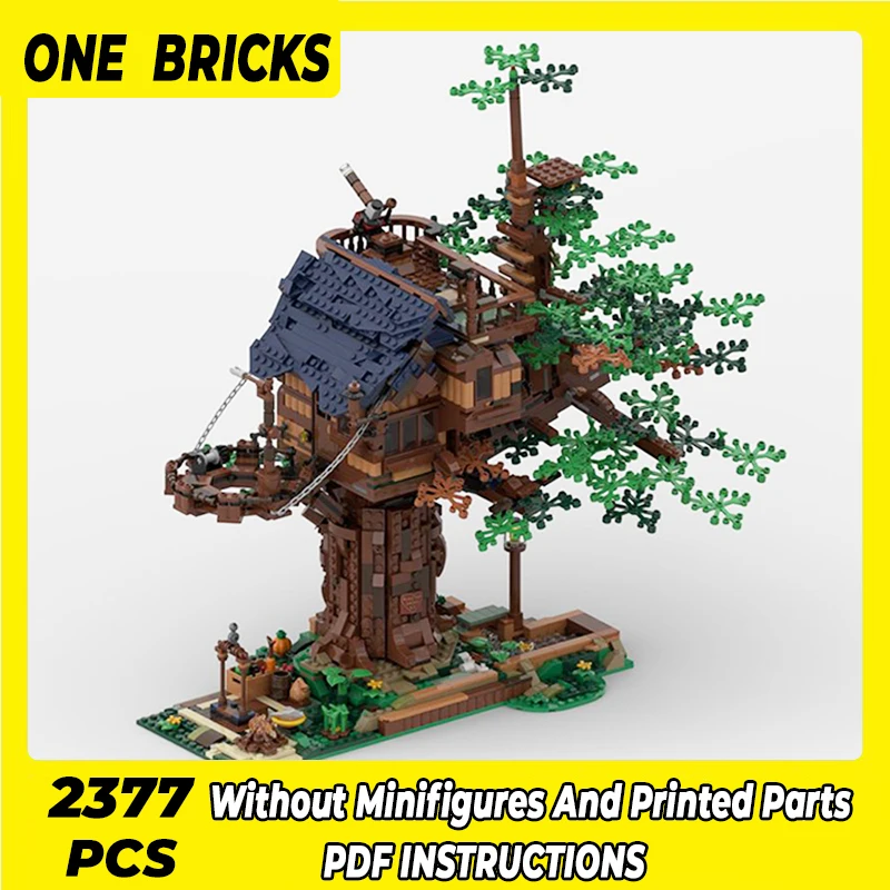 

Moc Building Blocks Medieval Model New Life Tree House Technical Bricks DIY Assembly Construction Toys For Child Holiday Gifts