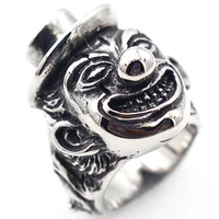 toocnipa titanium stainless steel retro mens punk rings hat clown ring men finger ring cool jewerly accessories dropshipping