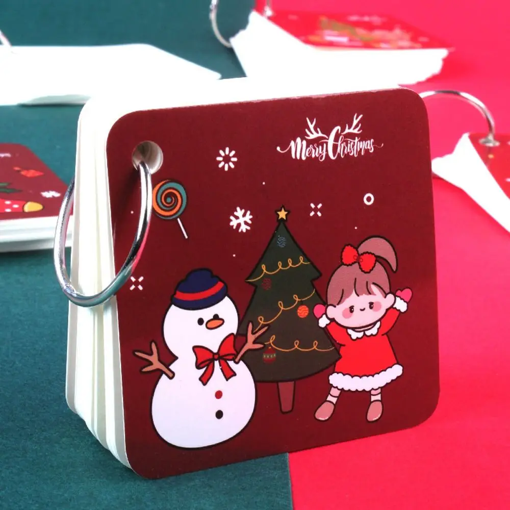 

Metal Binder Ring Children Student Blank Word Book Planner Spiral Notebooks Pocket Notepad Christmas Gift Memo Pad