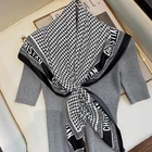 2022 модные клетчатые шарфы, женский классический геометрический шарф, женский квадратный шарф, размер 90x90 см