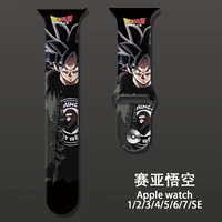 dragon balls apple watch strap saiyan print silicone for iwatch 6 5 7 3 2 se replacement watch band 38mm 40mm 42mm 45mm gifts