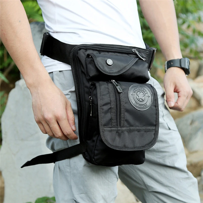 

High Quality Men's Canvas Drop Leg Bag Military Motorcycle Multi-purpose Messenger Shoulder Bags Belt Hip Bum Waist Fanny Pack