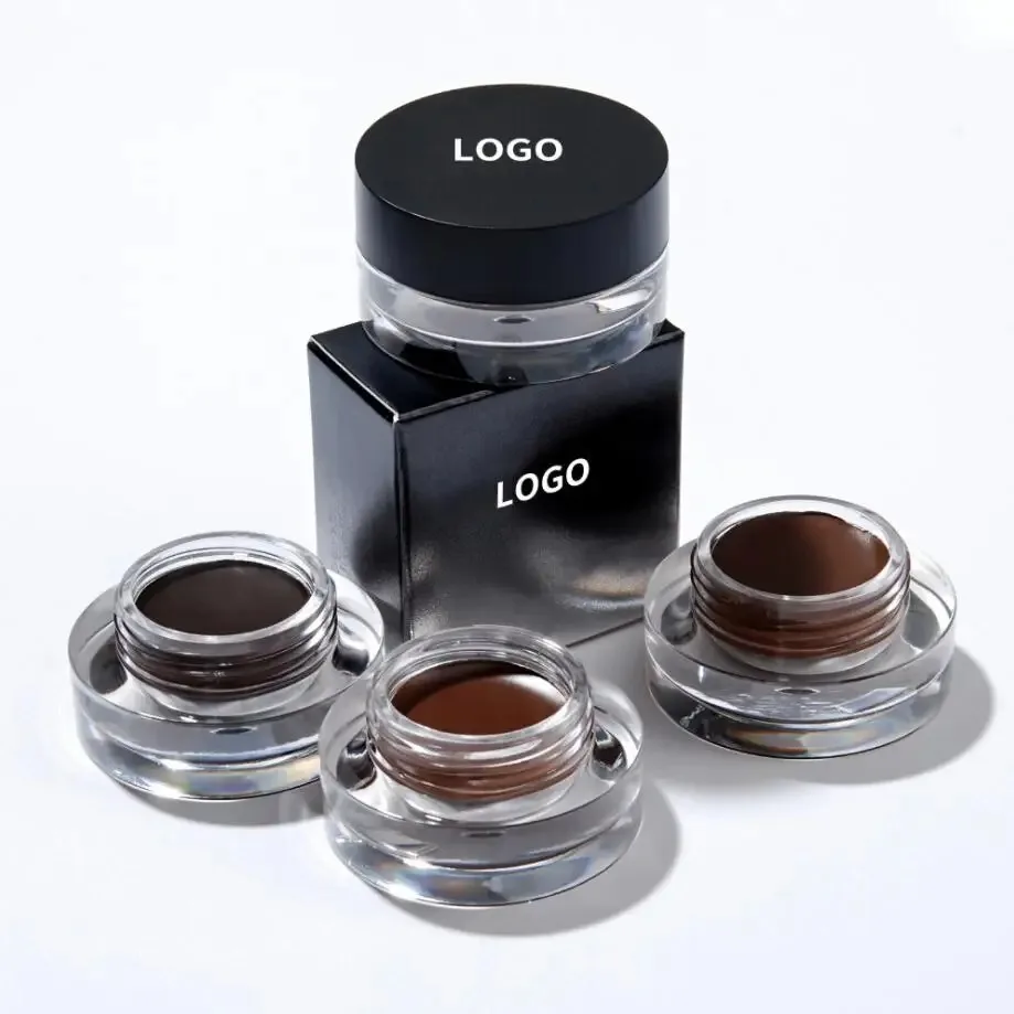 

10pcs Custom Logo Eyebrow Pomade Waterproof Dark Medium Brown Eye Brow Enhancers Gel Tattoo Makeup Bulk Private Label DIY