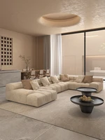 fabric sofa light luxury italian minimalist flat living room simple japanese silent style