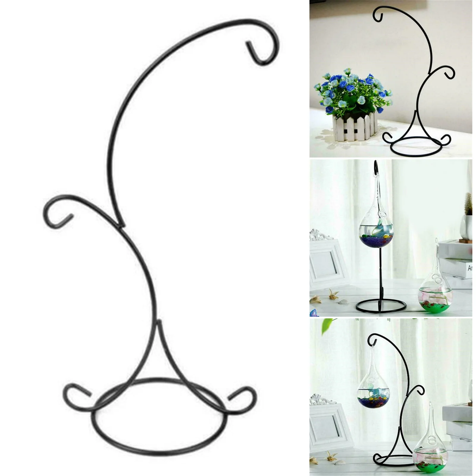 

Iron Hanging Stand Holder Easy To Use For Home Garden