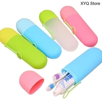 portable travel hiking camping toothpaste toothbrush holder cap case household storage cup outdoor holder bathroom accessories