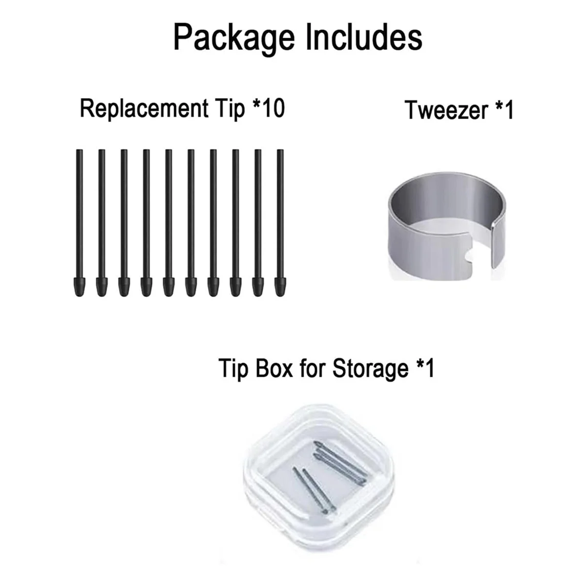 10 шт. наконечников для ручки совместимых с замечательной 1/2 планшетной ручкой