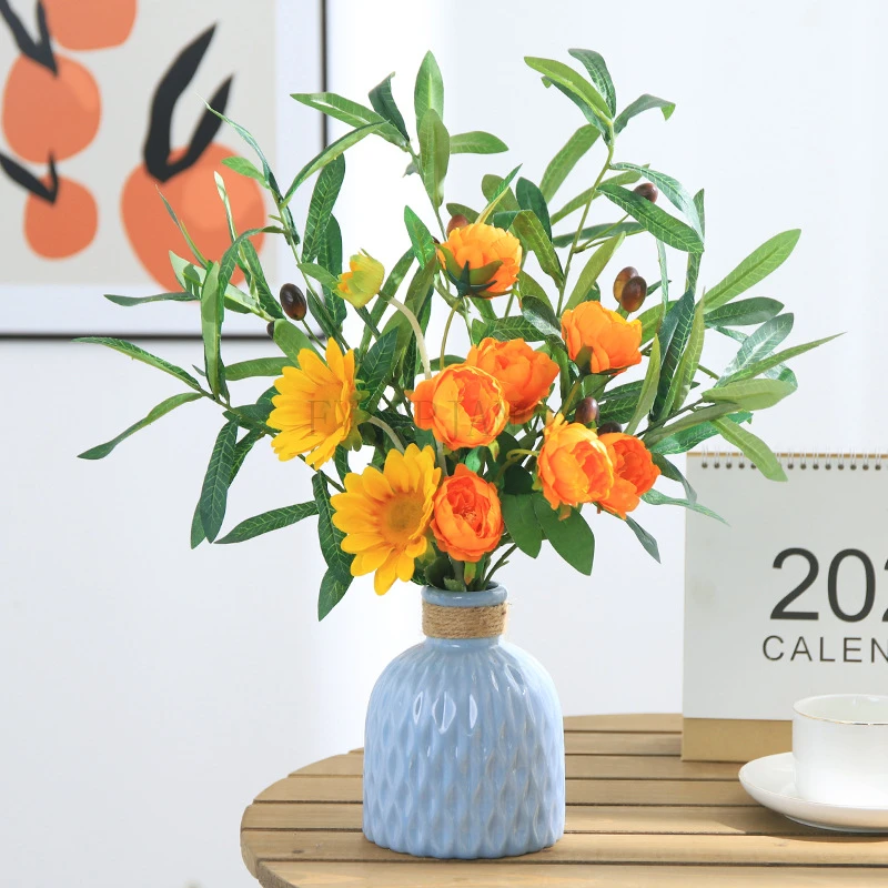 Nordique ins créatif succulent simulé plante en pot fausse fleur décoration de bureau ornements chambre aménagement bouquet fleurs séchées