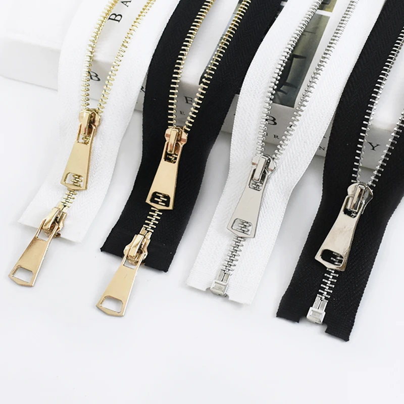 

Meetee 5# 60-150cm Metal Zipper Open End Single/Double Sliders Long Zipper Clothes Down Jacket Coat Zip DIY Sewing Accessories