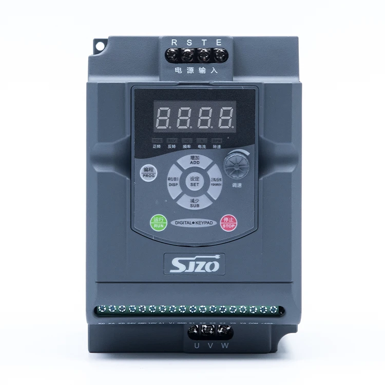 

SJZO new arrival mini inverter 1.5KW single phase to 3phase invertr 220V AC-DC-AC vfd frequency converter for fans motors pumps