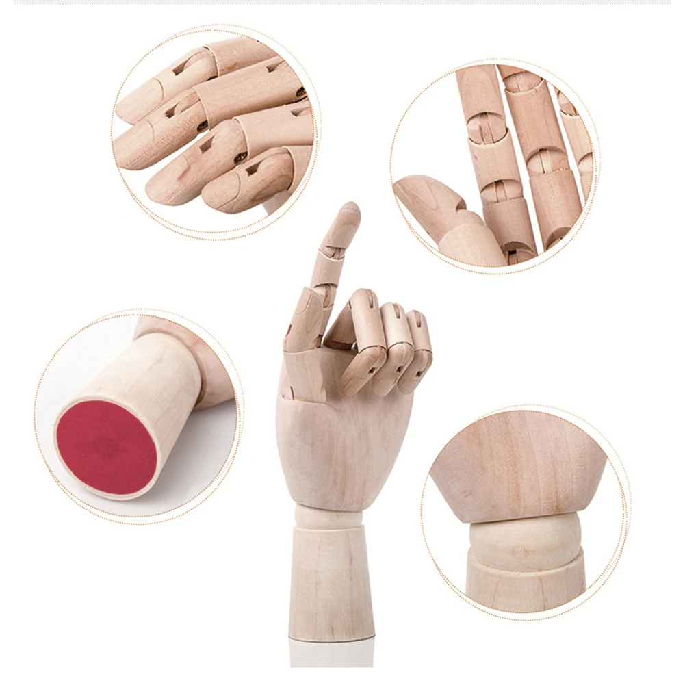 Деревянные ручные фигурки вращающаяся модель ручного сустава манекен для