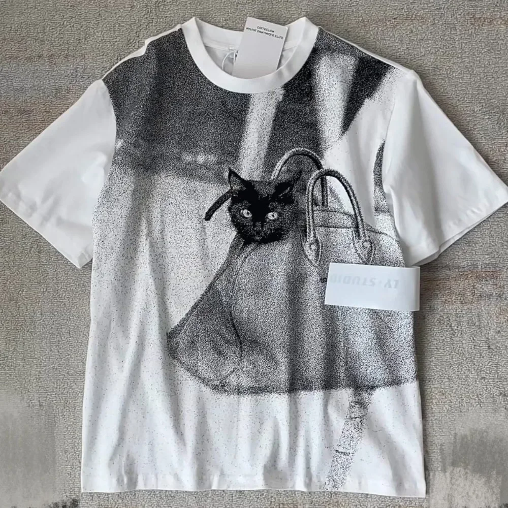 Футболка женская хлопковая с коротким рукавом в стиле ретро