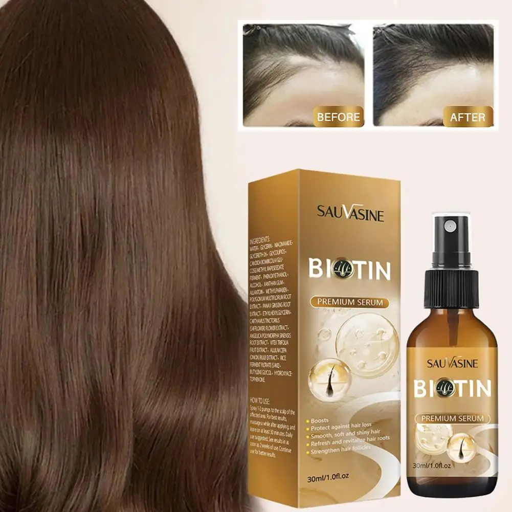 Biotin масло для роста волос мужчин и женщин против разрыва усилитель увлажняющее