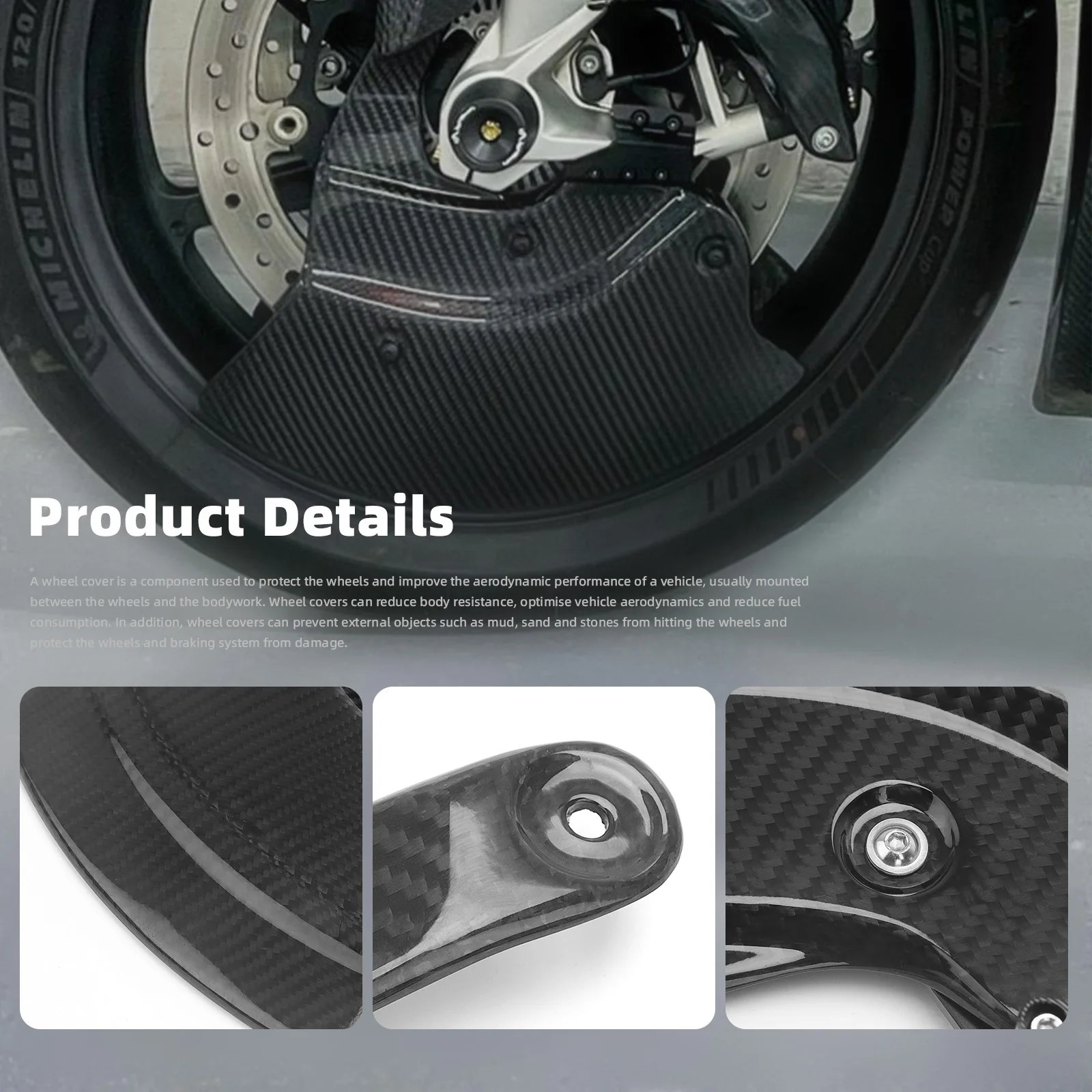 Фото Материал из углеродного волокна для BMW S1000R S1000RR M1000R M1000RR S1000XR 2019-2024, крышка переднего крыла, аксессуары для мотоциклов №3