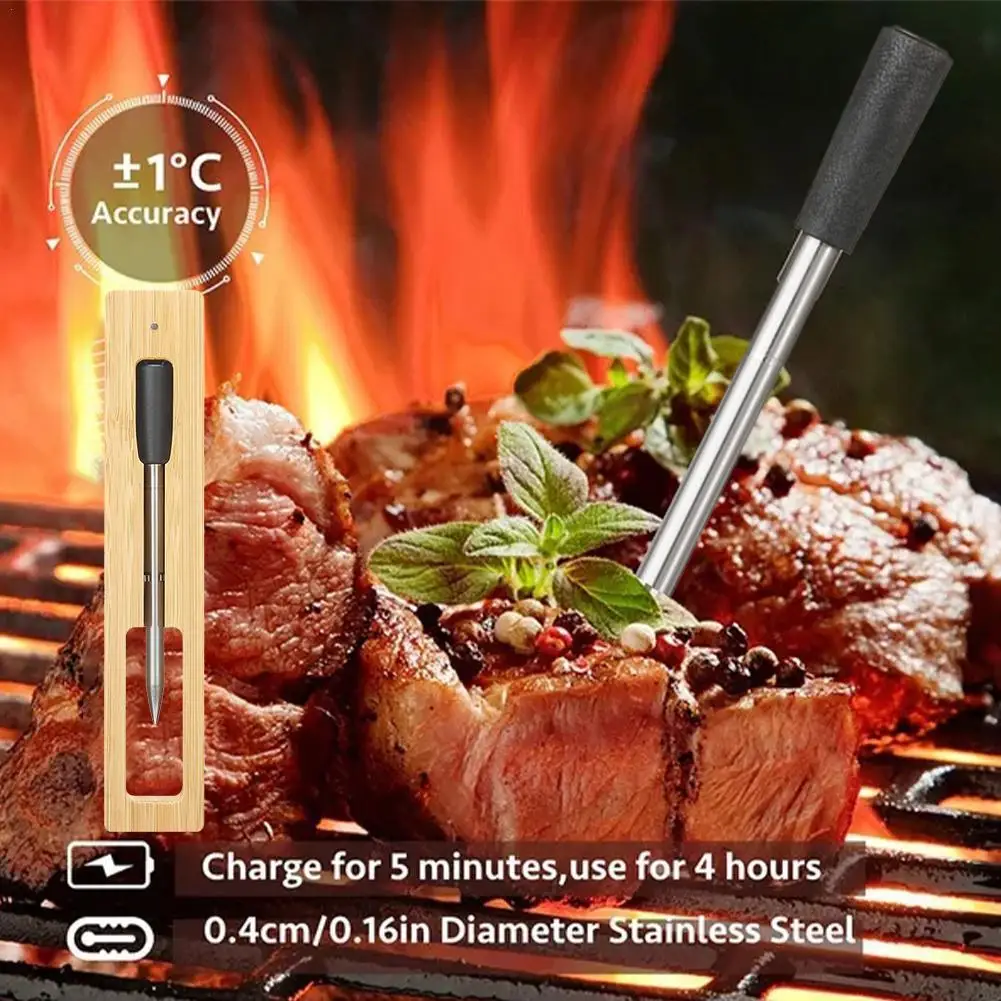 

Wireless Meat Food Steak Thermometer for Oven Grill BBQ Smoker Rotisserie Smart Digital Bluetooth BBQ Kitchen Cooking Barbecue