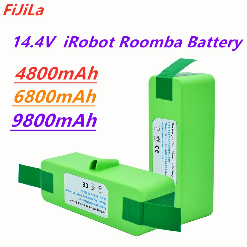 

2022 14.4V 4.8Ah/6.8Ah/9.8Ah/ Lithium Rechargeable Battery For iRobot Roomba 500 600 700 800 Series 560 620 650 700 770 780 880