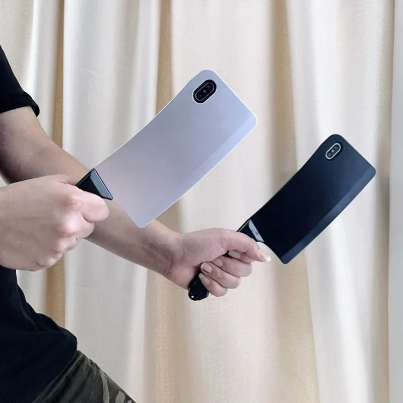 Забавный чехол для iPhone 15 14 13 12 11 Pro Max Mini XS XR 7 8 6S Plus SE кухонный нож мягкий