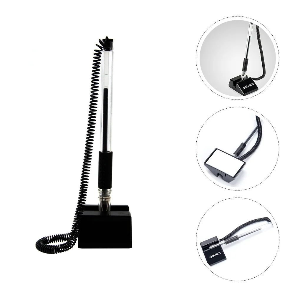 

Pens Penwithbank Chain Ink Reception Secure Coil Desktop Base Office Adhesive Anti Ballpoint Cordedcountertop Signature Hotel