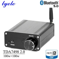 lyele audio mini amplifier tda7498 2 0 digital amplifier qcc3008 bluetooth 5 0 aptx high power 100w2 dc20v 32v high end amp