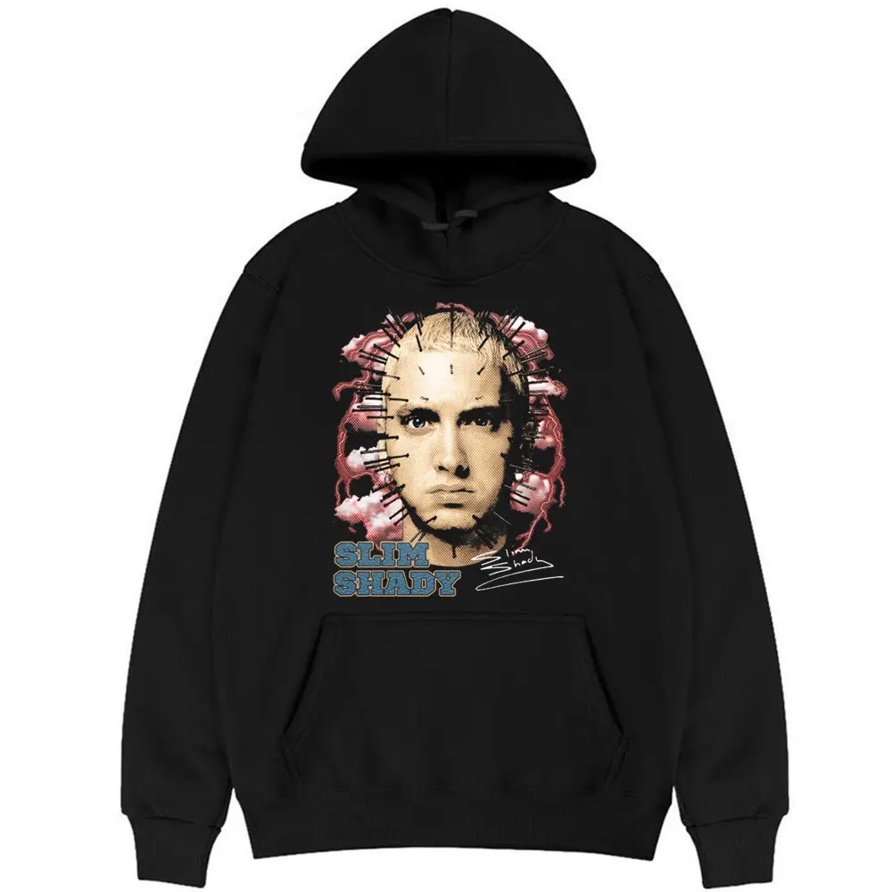 

Rap Slim Shady Eminem 8 Mile Graphic Print Hoodie Man Loose Sweatshirts Male Hip Hop Oversized Hoodies Men Women Cool Streetwear